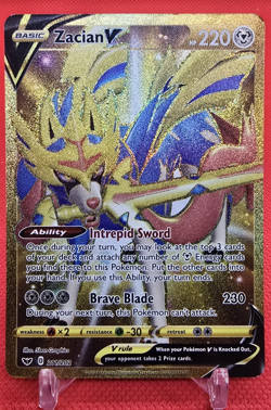 Zacian V - 211/202 - Pokemon Sword & Shield Base Set Secret Rare Card MP - Image 1
