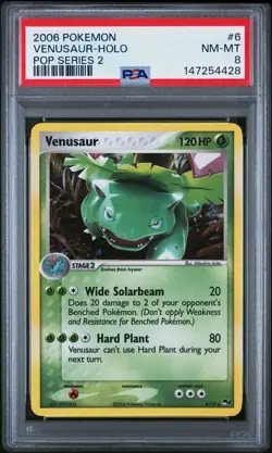 Pokemon Venusaur Holo PSA 8 NM-MT 2006 POP Series 2 #6 EX Era Starter Evolution - Image 1