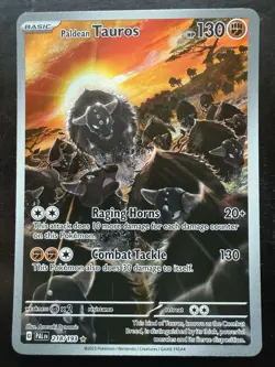 Pokemon Paldean Tauros 218/193 Illustration Rare SV02: Paldea Evolved (NM) - Image 1