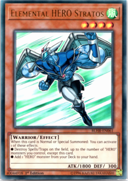 Elemental Hero Stratos - BLHR-EN061 - Ultra Rare - 1st Edition Yugioh - Image 1