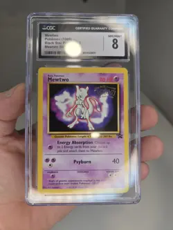 1999 Pokemon Mewtwo Promo Card Warner Bros First Movie #150 CGC 8 not PSA BGS - Image 1