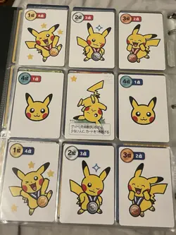 Pokemon Taruka Pikachu Pokemon Center Japanese Exclusive Set 9 Cards - Image 1