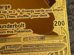 2020 POKEMON PIKACHU V CHARGE THUNDERBOLT GOLD CARD #170/185 - Image 4