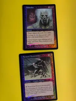 Twisted Abonimation & Unburden. Zombie Mutant MTG Card.Scourge. Old Border FOIL. - Image 1