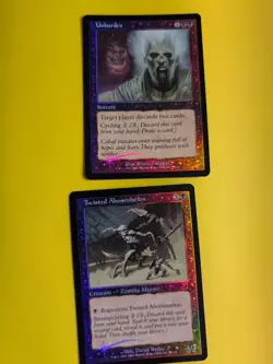 Twisted Abonimation & Unburden. Zombie Mutant MTG Card.Scourge. Old Border FOIL. - Image 2