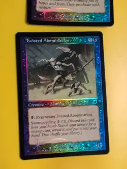 Twisted Abonimation & Unburden. Zombie Mutant MTG Card.Scourge. Old Border FOIL. - Image 3