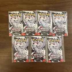 Pokemon Scarlet & Violet White Flare Sealed Booster Packs 7 Packs Sealed New - Image 1
