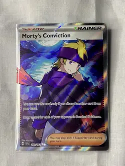 Mortys Conviction 201/162 Temporal Forces Full Art Trainer Pokemon TCG - Image 1