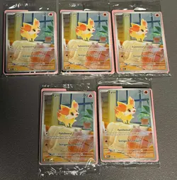 5x Pokemon Karte Fynx MEP 080 Promo Deutsch Near Mint Wachsendes Chaos - Image 1