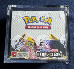 Pokemon Sword & Shield: Rebel Clash Booster Box In Acrylic Case - Image 1
