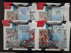 Pokemon TCG Paradox Rift 3 Pack Blister Set of 4 (12 Packs Total) Sealed - Image 1