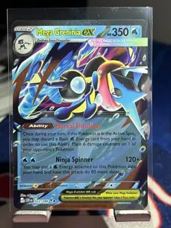 Mega Greninja ex 22/86 Double Rare Pokemon Chaos Rising ME04 NM - Image 1