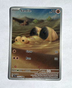 Pokemon TCG Sandile 216/198 Scarlet & Violet Base Set Illustration Rare Holo - Image 1