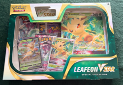 NEW Pokemon TCG Leafeon VStar Special Collection Box Evolving Skies ES FS packs - Image 1