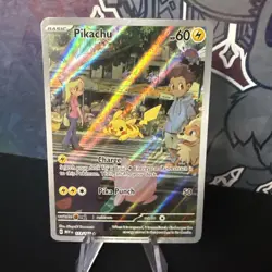 Pokemon Pikachu 173/165 Scarlet & Violet 151 Illustration Rare Full Art - Image 1