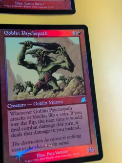 Goblin Psychopath & Enrage. MTG 2 Card. Scourge. Old Border FOIL. - Image 3