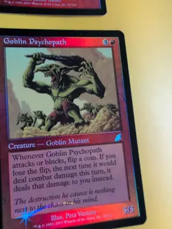 Goblin Psychopath & Enrage. MTG 2 Card. Scourge. Old Border FOIL. - Image 4