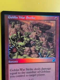 Goblin War Strike. Sorcery MTG Card.Scourge. Old Border FOIL. - Image 4