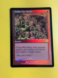 Goblin War Strike. Sorcery MTG Card.Scourge. Old Border FOIL. - Image 5