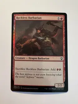 Reckless Barbarian - FOIL - MTG Commander Legends: Battle for Baldur's Gate - NM - Image 1