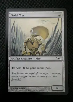 MTG Mirrodin Common GOLD MYR NM - Image 1