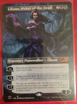 Magic The Gathering Liliana Waker of the Dead Borderless Core 2021 Planeswalker - Image 1