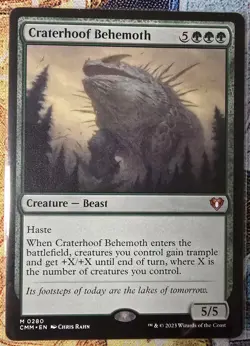 Craterhoof Behemoth, Commander Masters, Regular, #280, NM++, MTG - Image 1