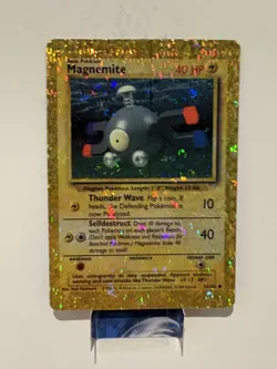 Magnemite 53/102 Base Set Vending Sticker Holo Prism Pokemon Card - Image 1