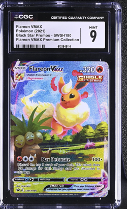 CGC 9 Alt Art Flareon Vmax SWSH180 Premium Collection Pokemon Promo psa - Image 1