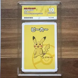 Pokemon Pikachu Old Maid Pokemon Center Exclusive - ACE 10 Mint Perfect Sub’s - Image 1