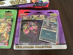 Pokemon Mega Evolution Ascended Heroes Deluxe Pin Tech Sticker Gastly Tangela - Image 4