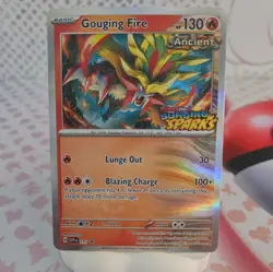 Pokemon TCG - Gouging Fire SVP 151 – Surging Sparks Pre-Release Black Star Promo - Image 1