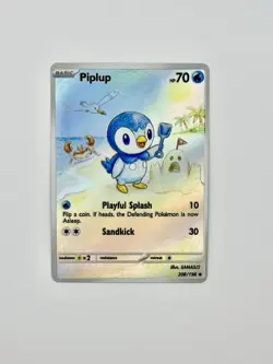 POKEMON TCG PIPLUP HOLO 221/198 BASIC (FAN ART) ENGLISH - Image 1