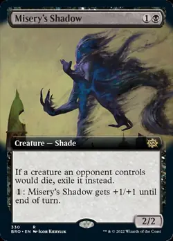 Misery's Shadow (Extended Art) [The Brothers' War] Magic MTG - Image 1