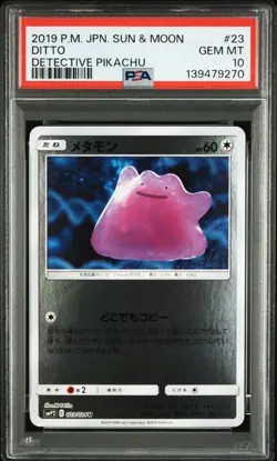 PSA 10 Ditto 023/024 Detective Pikachu 2019 Pokemon Card Japanese - Image 1