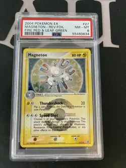 Magneton 27/112 PSA 8 Fire Red & Leaf Green Reverse Holo Pokemon 2004 - Image 1