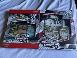 Pokemon White Flare Binder and Poster Collection 2-Pack Box NEW SEALED - Image 1