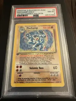 The Pokemon Company 2000 Deck Exclusives Machamp Holo 1st Ed PSA 8 8/102 EN - Image 1
