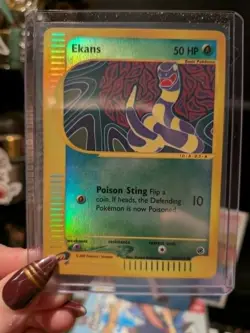 Pokemon TCG Ekans 108/165 Expedition Base Set Reverse Holo Vintage 2002 - Image 1