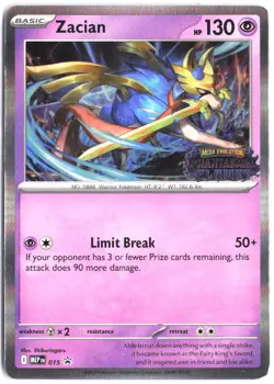 Zacian (Prerelease) 015 Holo Promo ME: Mega Evolution Promo Pokemon NM - Image 1