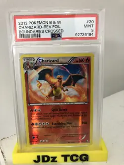 PSA 9 Charizard #20 Reverse Holo Pokemon B&W Boundaries Crossed 2012. POP: 90 - Image 3