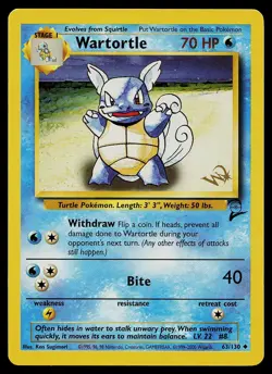 Pokemon Card - Wartortle [W Stamped] WoTC Promo 063/130 Promo - Image 1