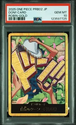 PSA 10 DON!! Card Nico Robin Super Parallel Gold 2025 ONE PIECE Card Japanese - Image 1
