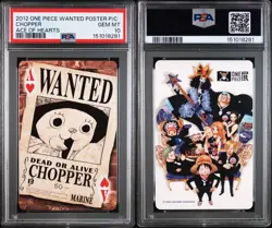 PSA 10 Chopper Wanted Poster 2012 ONE PIECE Playing Cards Japanese - Image 2
