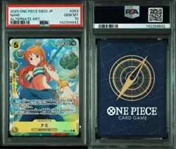 PSA 10 Nami SR Alternate Art EB03-053 2025 ONE PIECE Card Japanese - Image 3