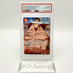 PSA 10 Edward Newgate SR Alt Art OP02-004 2022 ONE PIECE Card Japanese - Image 3