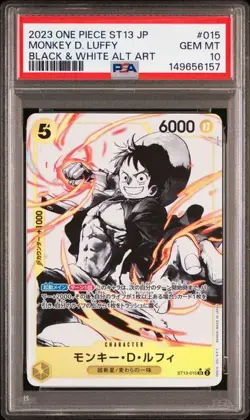 PSA 10 Monkey D. Luffy SR ST13-015 Black ＆ White 2023 ONE PIECE Card Japanese - Image 1