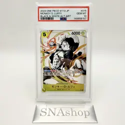 PSA 10 Monkey D. Luffy SR ST13-015 Black ＆ White 2023 ONE PIECE Card Japanese - Image 3