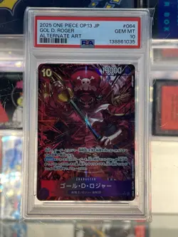 PSA 10 2025 One Piece JP OP13-064 - Gol D. Roger Alternate Art - Image 1