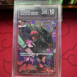 Bandai TAG Pristine 10 Shanks OP06-007 Super Rare Foil Special Alt Art - Image 1